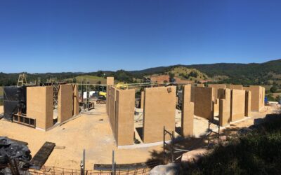 Rammed earth accommodation in Kin Kin